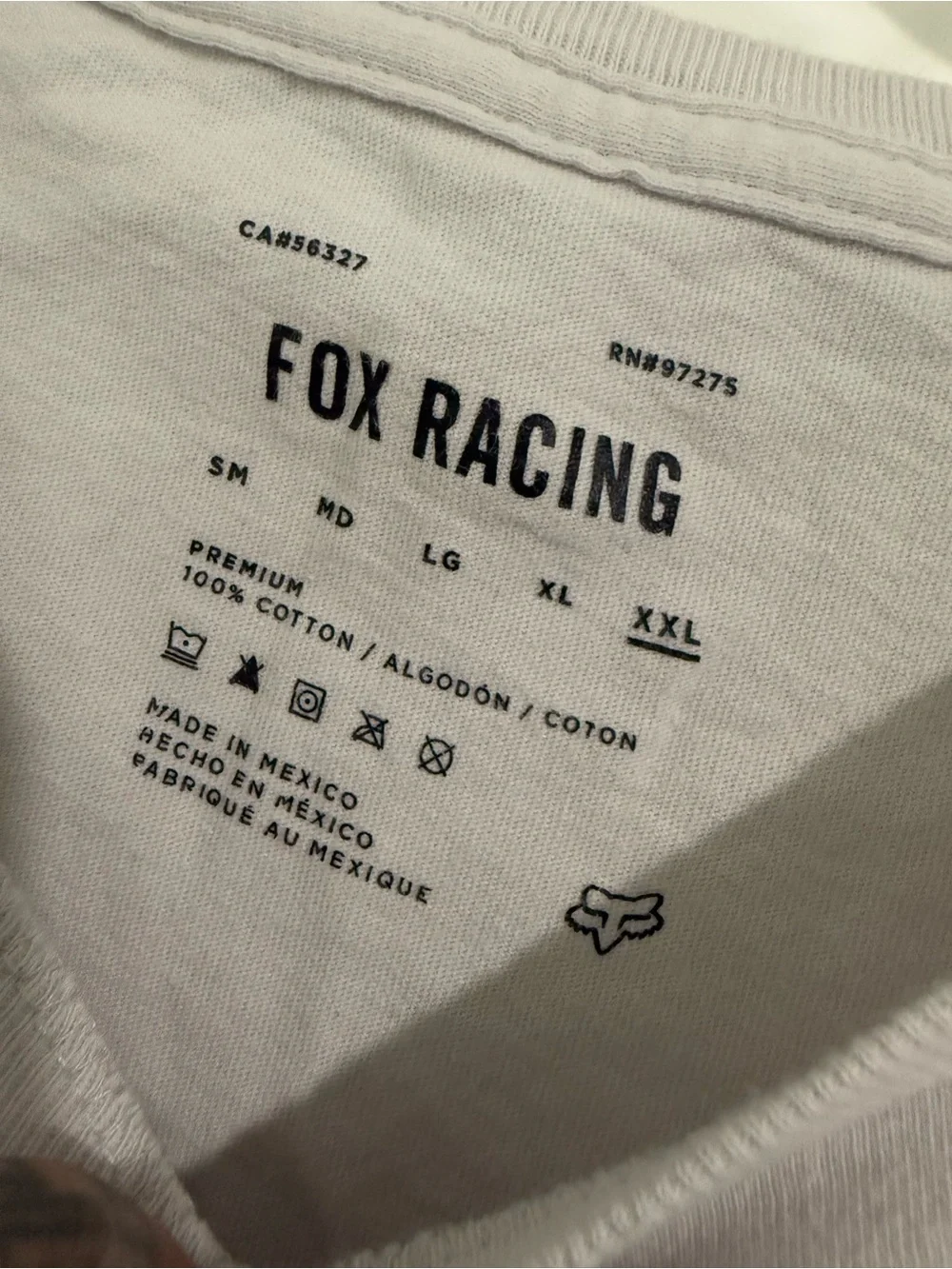 Men’s XXL 2X Fox Racing t shirt funny Fox y2k style off white color